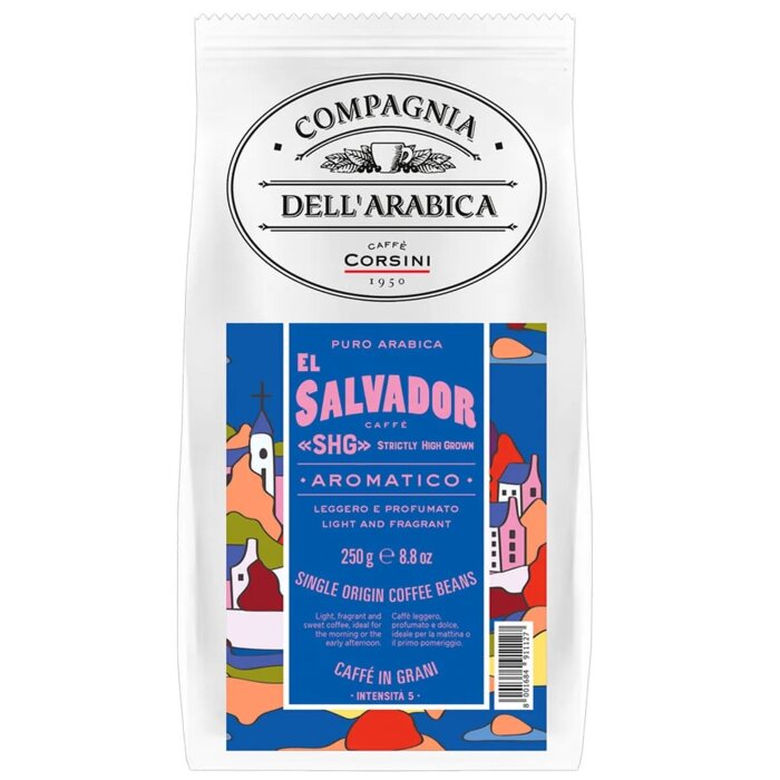 Кофе в зернах DELL' ARABICA Puro Arabica El Salvador SHG / ДЕЛ АРАБИКА ЭЛЬ САЛЬВАДОР 250г 250г