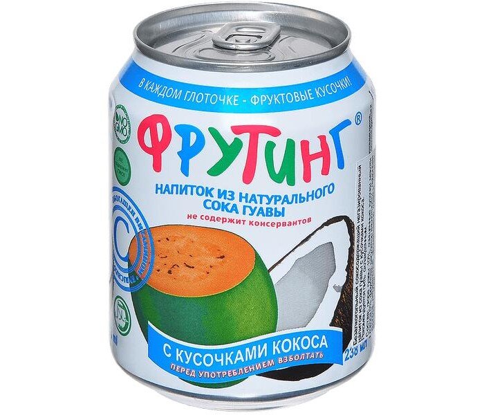 Напиток ФРУТИНГ Fruiting из сока гуавы с кусочками кокоса  238 мл
