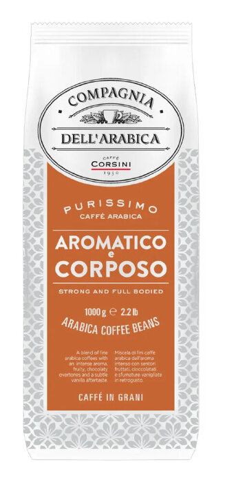 Кофе в зернах DELL' ARABICA Purissimi Arabica Aromatico Corposo /ДЕЛ АРАБИКА АРОМАТИКО 1000г